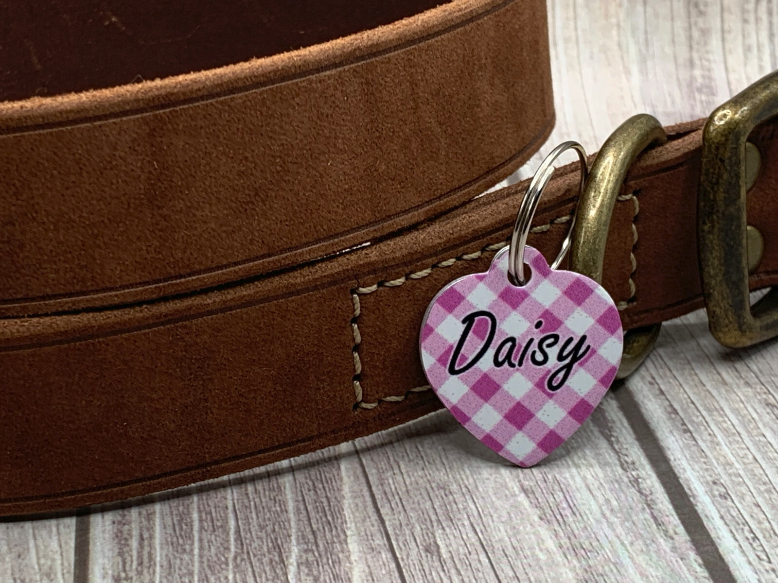 Heart Shaped Pet ID Name Tag Small | Personalized Custom Made to Order