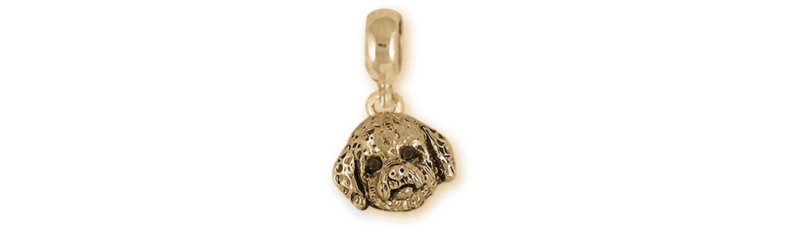 Poochon Pandora Slide Bracelet And Charm 14k Gold Vermeil Handmade Bichapoo Jewe