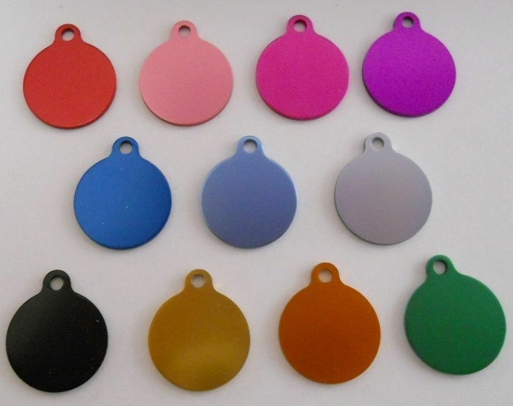 Pet Dog Cat Blank tags Bulk shelters rescues 5 pc lots Sm Circle