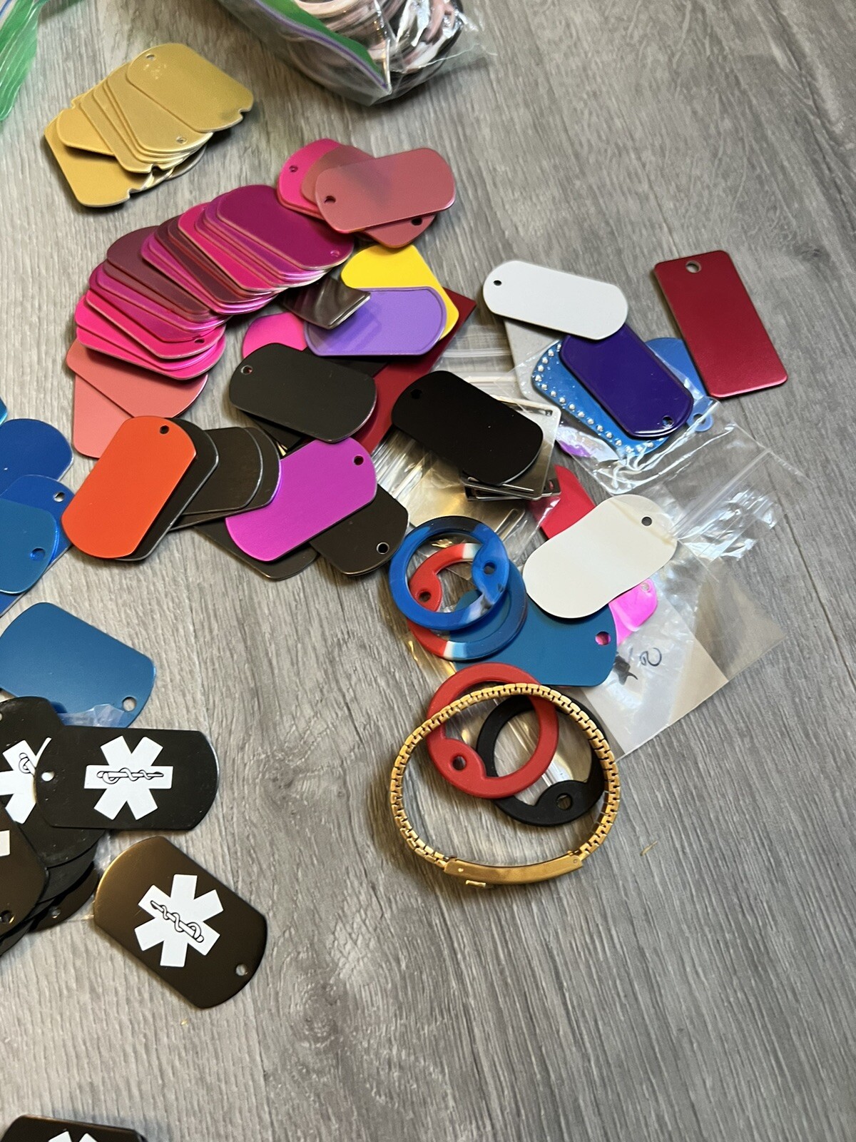 Wholesale Lot Blank Medical ID Tags Pet Tags Bands And More 800 Plus