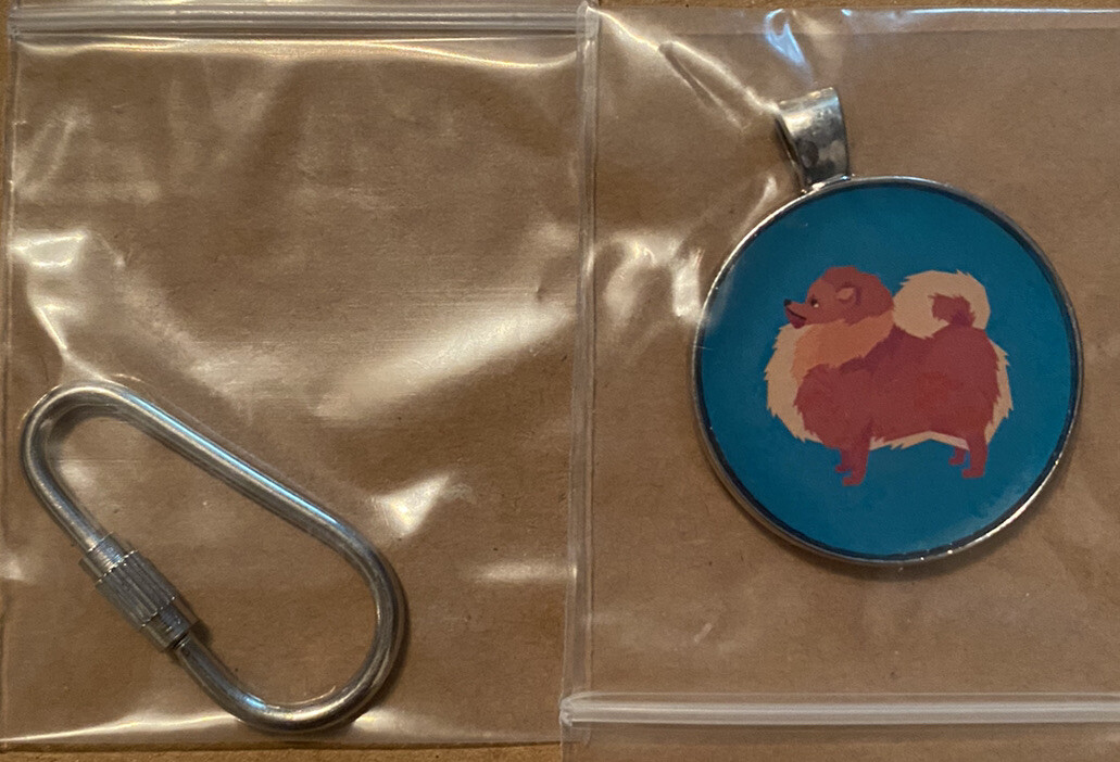 Pomeranian Dog Tag Zinc Alloy (Brand New)