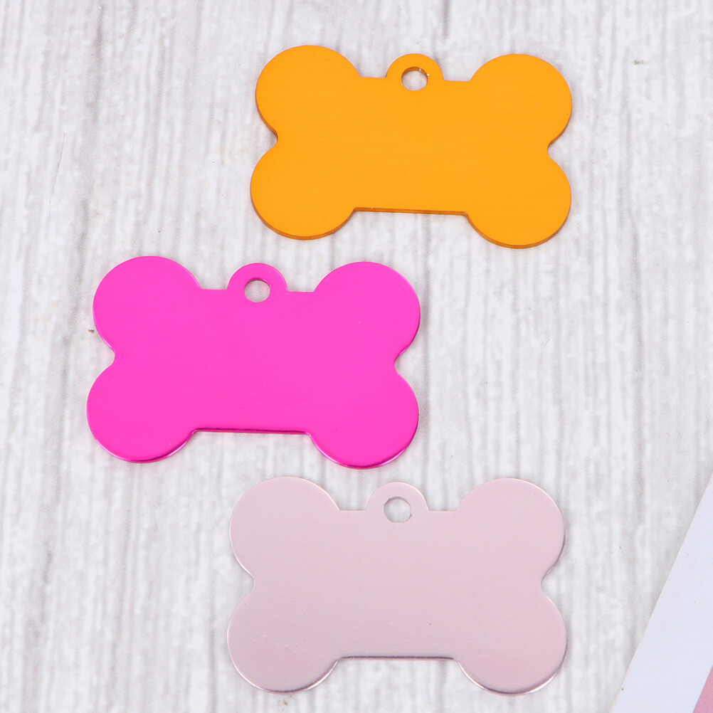10pcs Colorful Dog Cat Pet Name ID Tag Dog Cat Identification Collar Name Tag