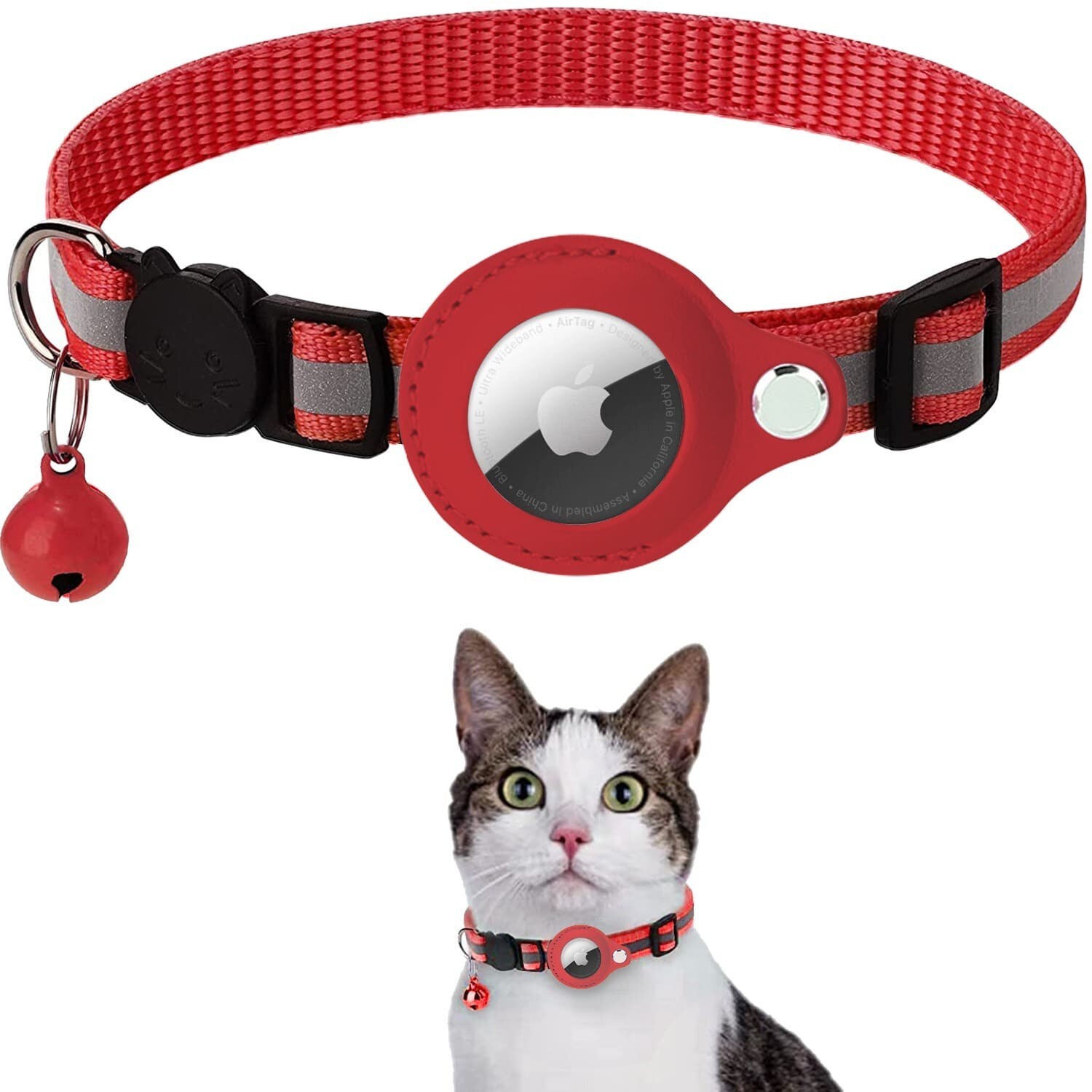 Pet Daily Kit Pet Airtag Collars With Reflective Stripes Puppy & Kitten Collars