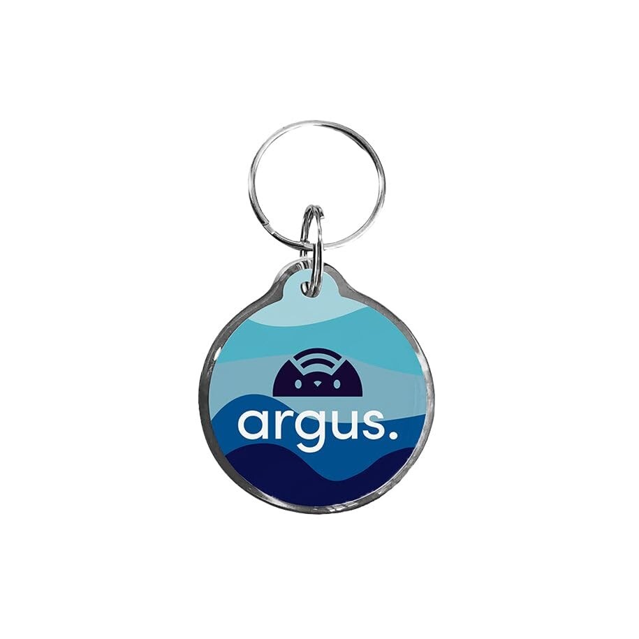 Argus Petite Tech Tag with Key Ring – Tech Tag for Pets with NFC, QR Code, & URL