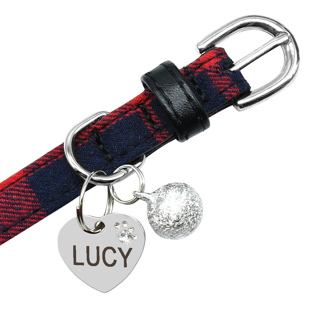 20/50pcs Heart/Fish Shape Cat Dog Tags Personalized Engraved Puppy ID Name Tag