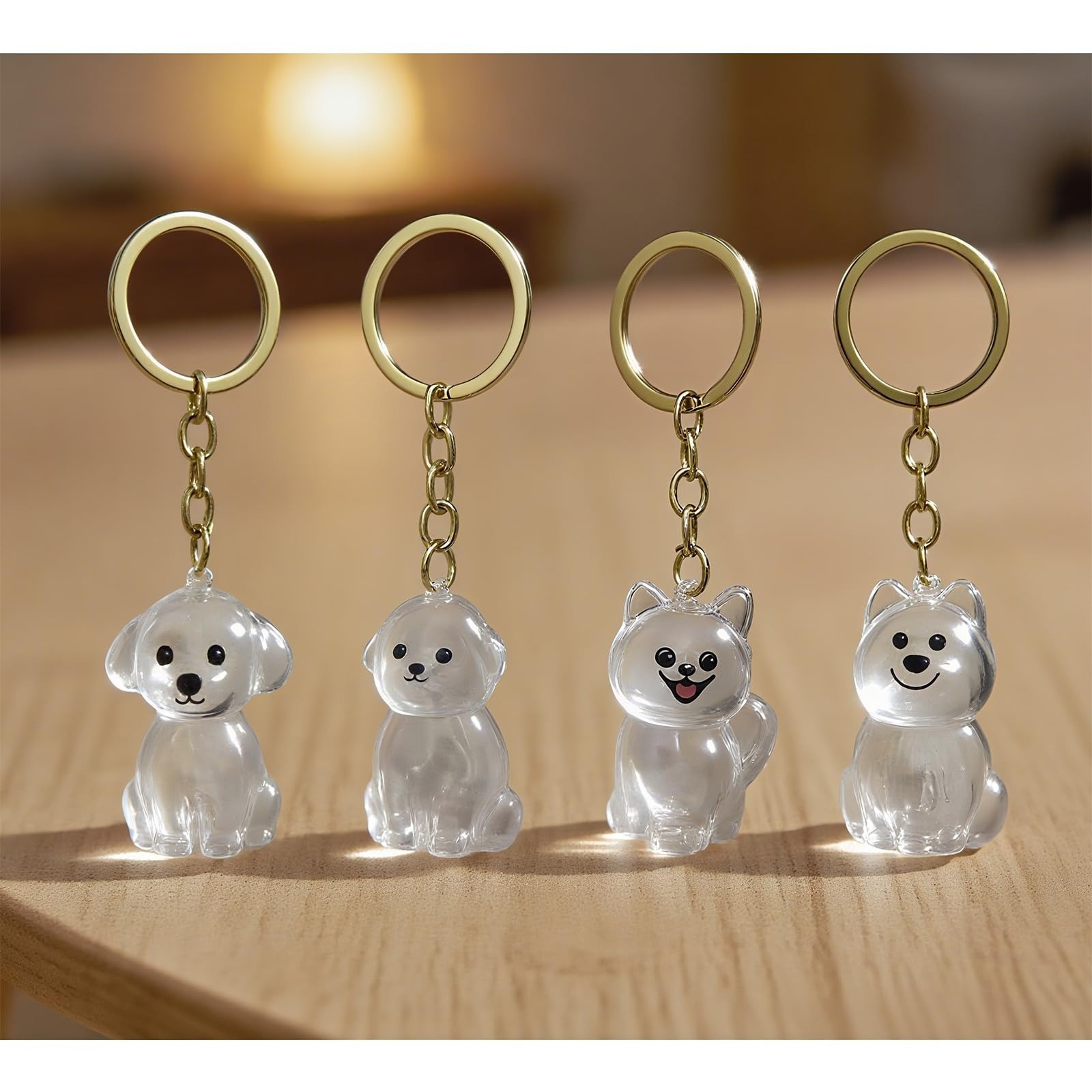4 Pack Dog Hair Keychain | Pet Memorial Keepsake Bottle