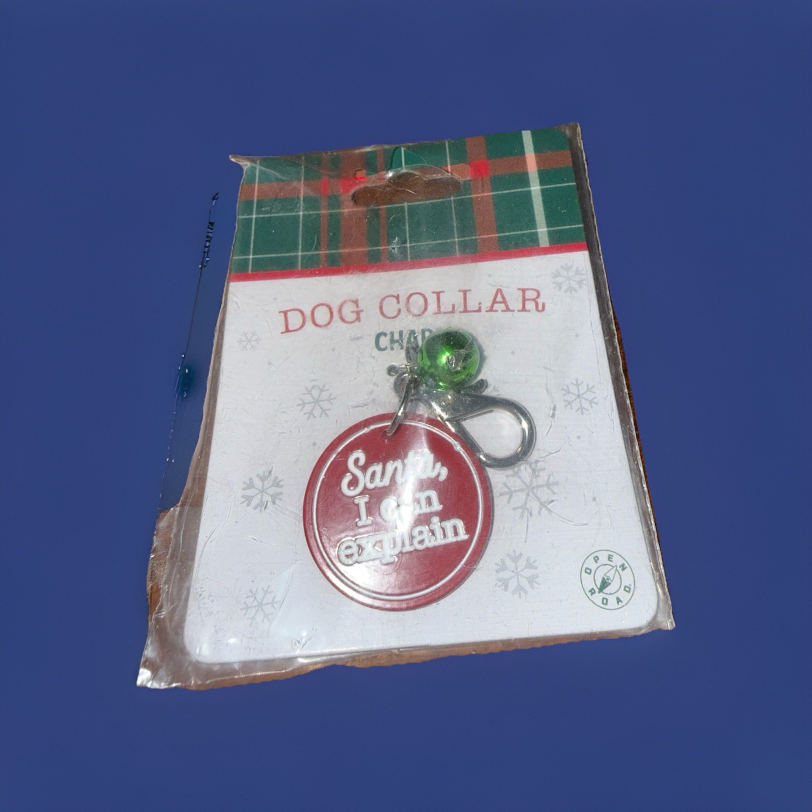 Dog Collar Charm Christmas Naughty or Nice with Bell and Clip Pets Dogs Cats NEW