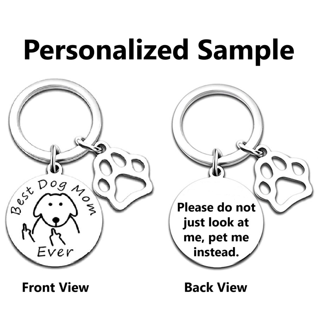 Personalized Best Dog Mom Ever Key Chain – pet keychain, dog key chain, dog tag
