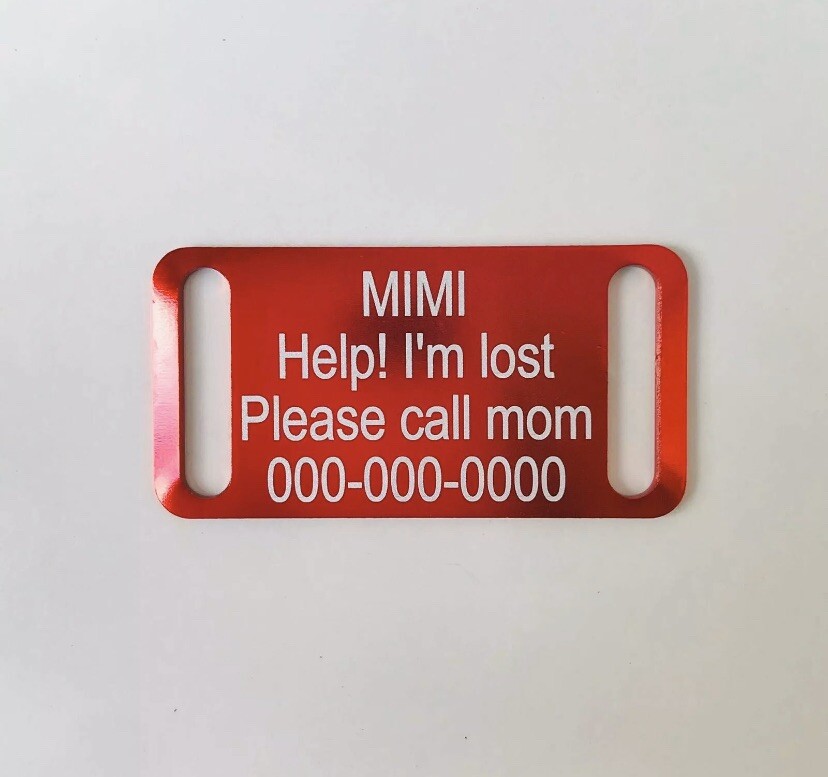 Custom ENGRAVED PET ID No jingle TAG SLIDE ON NOISELESS Dog Cat Puppy Kitty Tags