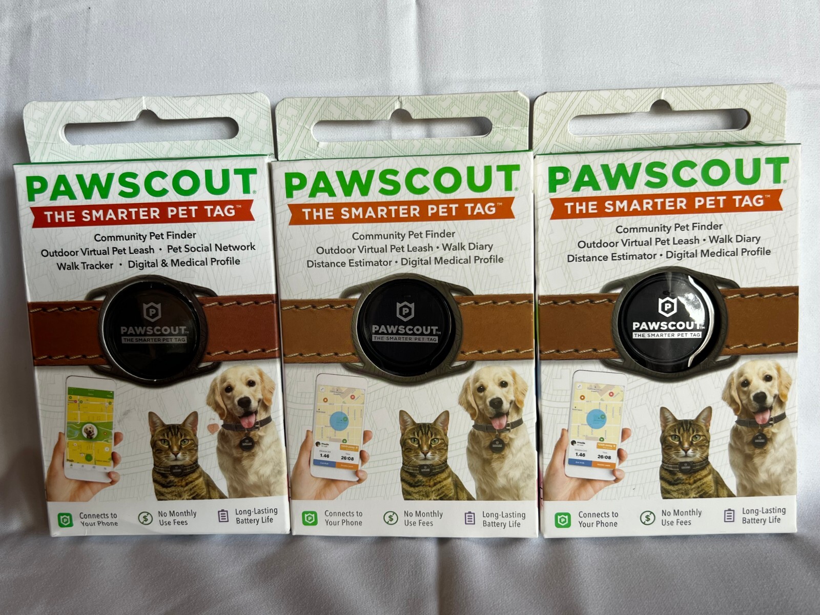 PAWSCOUT The Smarter Pet Tag Community Pet Finder Virtual Pet Leash BRAND NEW