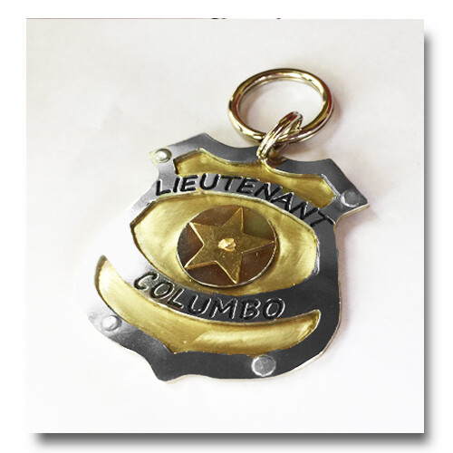 Police Officer Badge K9 Pet ID Dog Name Tag Free Engraving Brass Nickel Silver