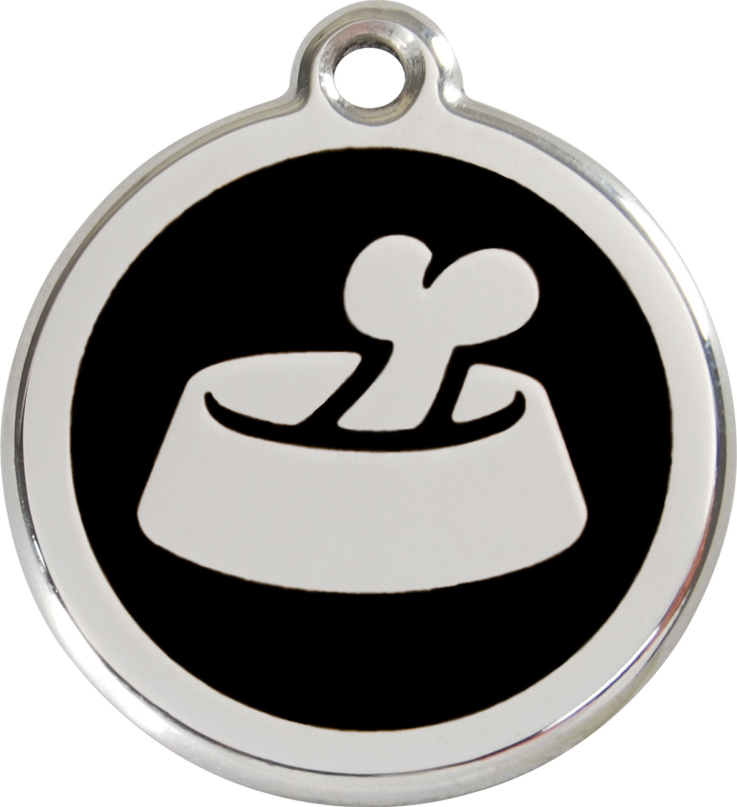 Steel Red Dingo Bowl Bone ID Dog Tag Black Purple Blue Green Yellow Red Pink