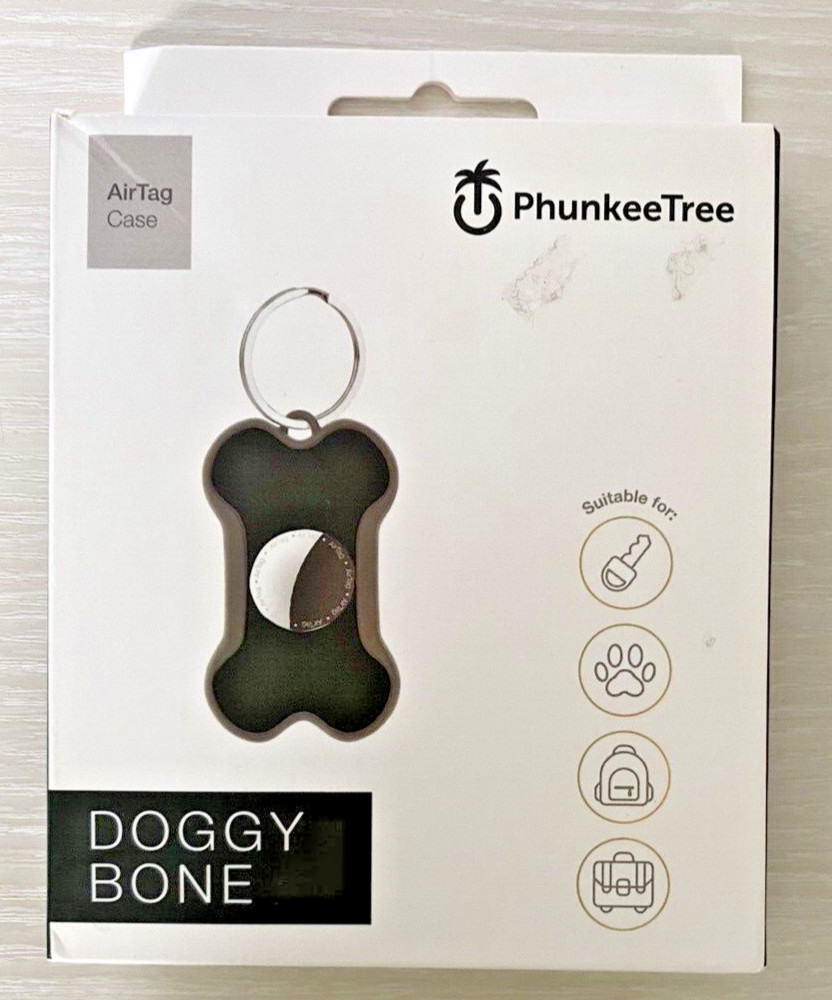 Doggy Bone Air Tag Case Securely Attaches Airtag To Items Or Dog Pup