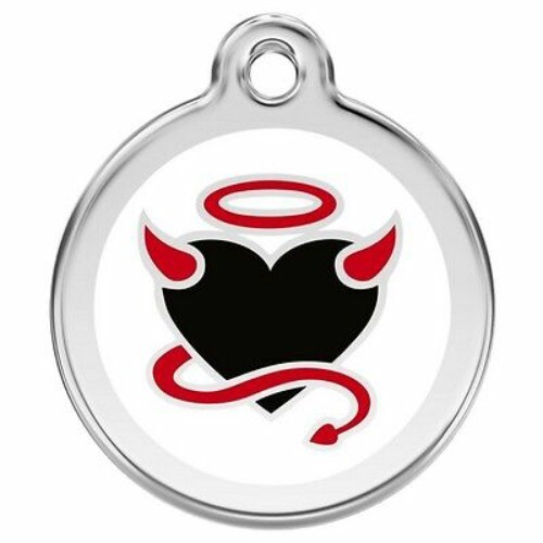 Devil Dog Cat Pet ID Tag Charm Personalized – Red Dingo Lifetime Guarantee