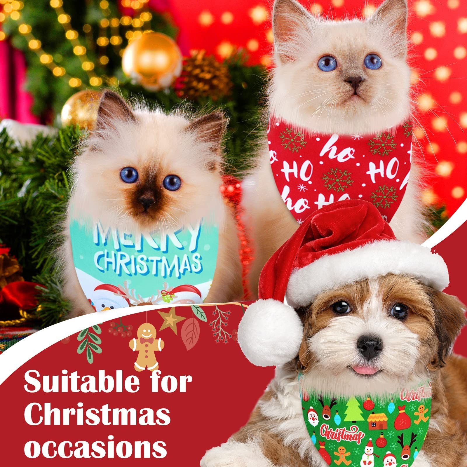 Sadnyy 60 Pcs Dog Bandanas Bulk Heat Transfer Pet Bibs Sublimation Bandana Bl…