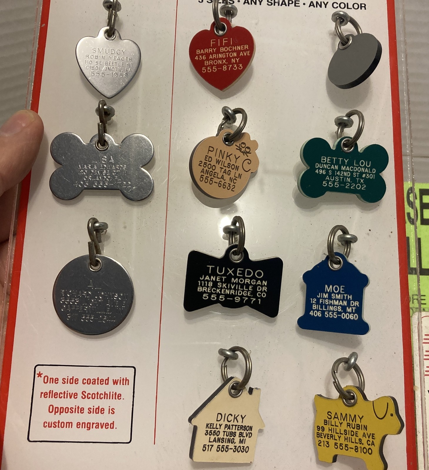 Vintage Lucky Pet ID Tag Store Display Cat & Dog Animal Pet 12 1/2″ tall