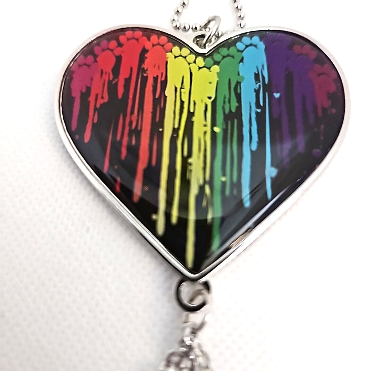 Paws Heart Double-Sided Car Charm Multi-Colored Dog or Cat by GREATERGOOD