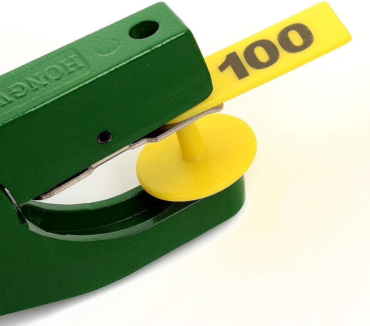 Yellow Numbered Ear Tags 001-100 Livestock Animal Plastic for Cattle Sheep 50mm
