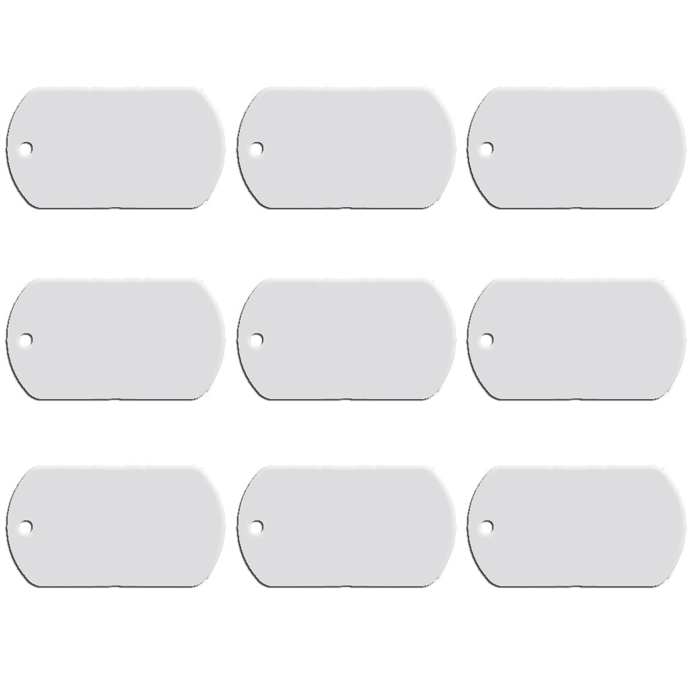 20pcs/lot Aluminum Personalized Military Dog Tags Customizable Blank Pet ID Tags