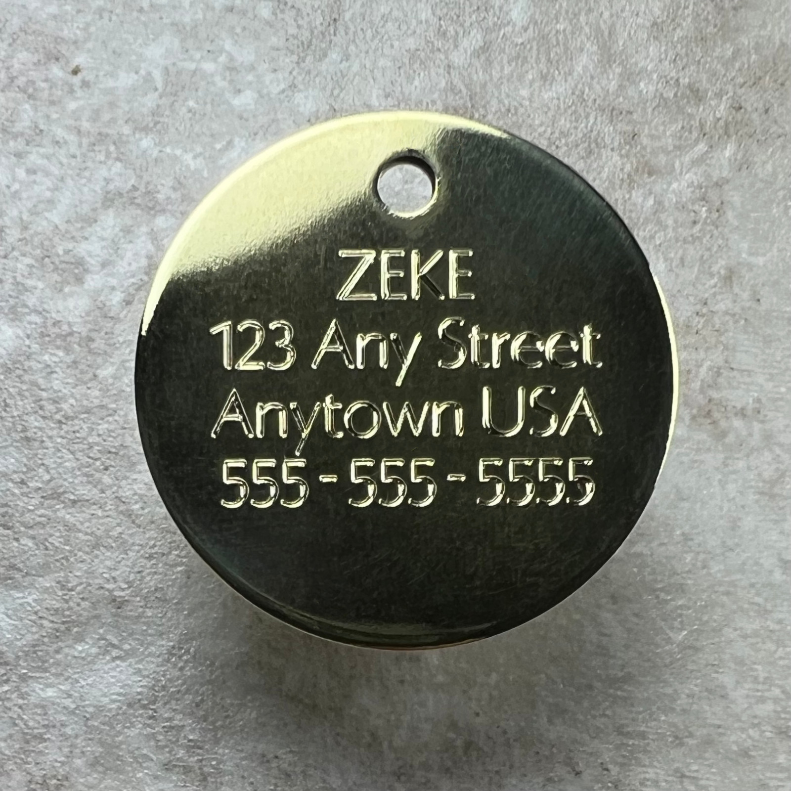 Custom Engraved Dog Tags Personalized Dog Collar Pet Tags Engraved BRASS CIRCLE