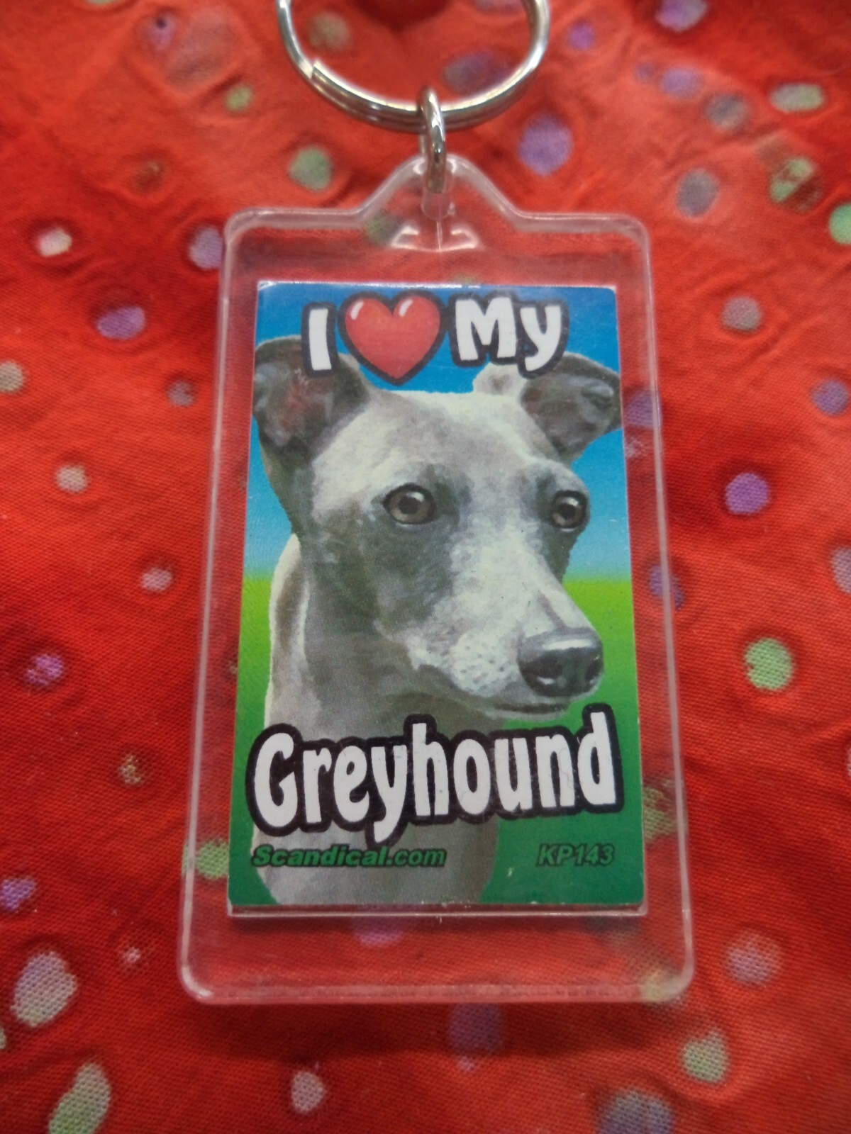 SCANDIAL PET KEY CHAINS – DOUBLE SIDED – I LOVE MY __DOG__ YOU PICK BREED! #1