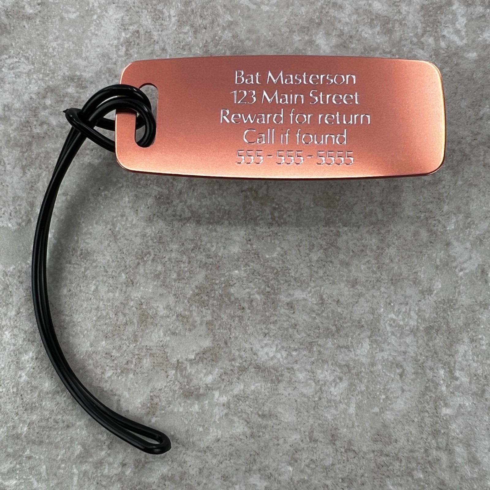 Custom Luggage Tags Baggage Tag Carry On Bag ID ENGRAVED LUGGAGE TAG ROSE GOLD