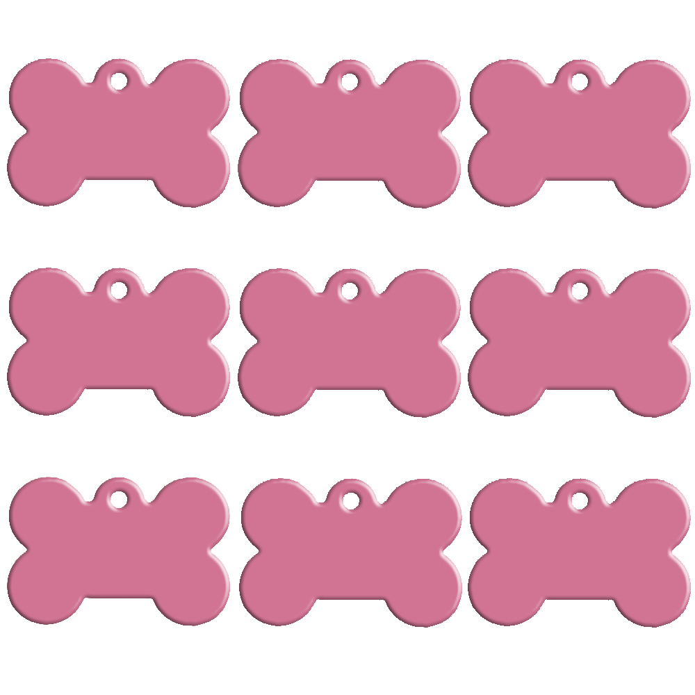 20pcs Bone Shape Dog Tags Pet Dog Cat Name Engraved Blank Plate Collar Tag Disc