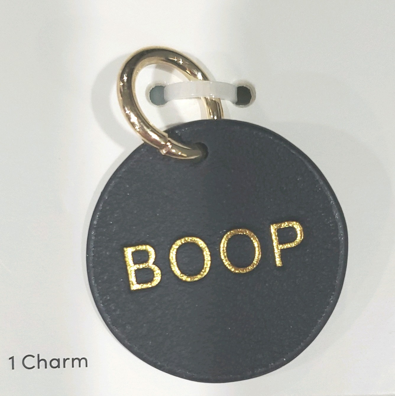 the cuddle collab BOOP Black Gold Collar Charm Dog Pet Accessory MPN 251 10 6820