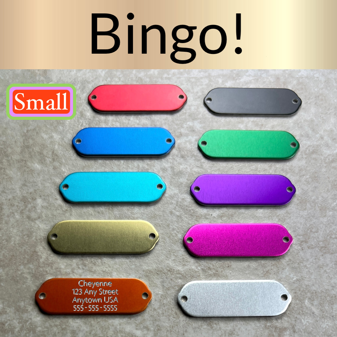 Custom Engraved Tags Personalized NAME PLATE ID Tags NAME PLATE SMALL COLOR Tag