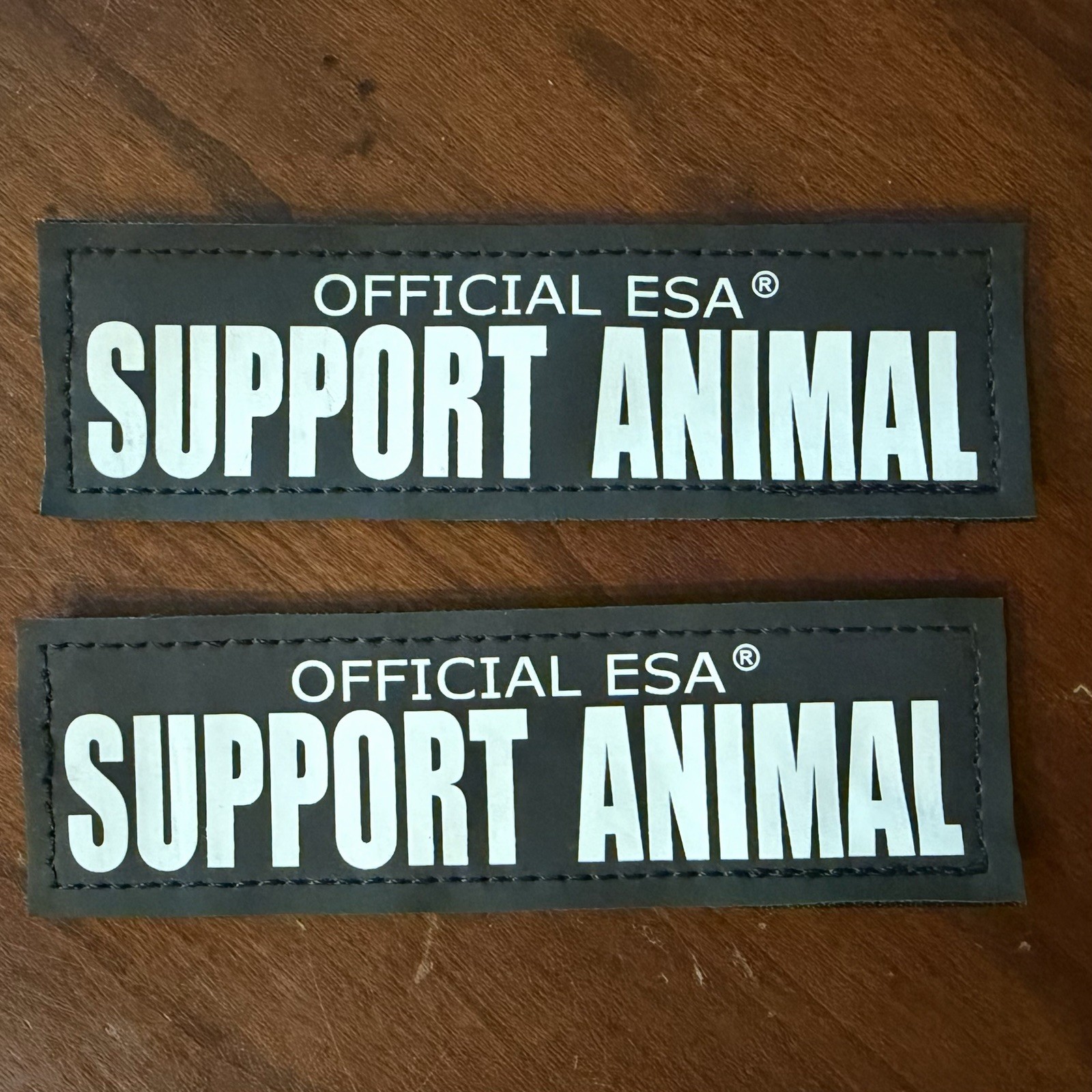 2 Official ESA (Emotional Support Animal) Removable Patches For Vest 4.75”x 1.5”