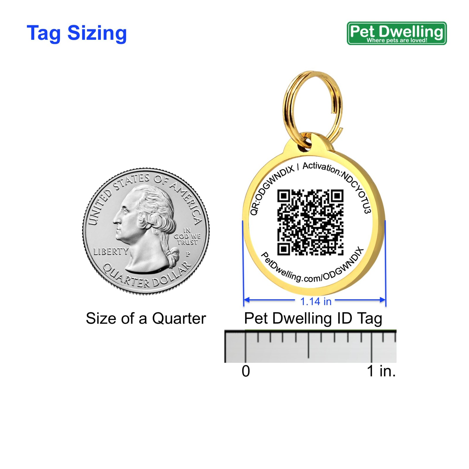 QR Pet Tag: Instant Location Alerts, Online Profile, AI for Dogs & Cats (Gold…