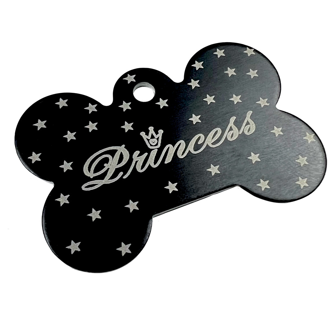 Custom Engraved Dog Tags Personalized Dog Collar Pet Tags Engraved Bone PRINCESS