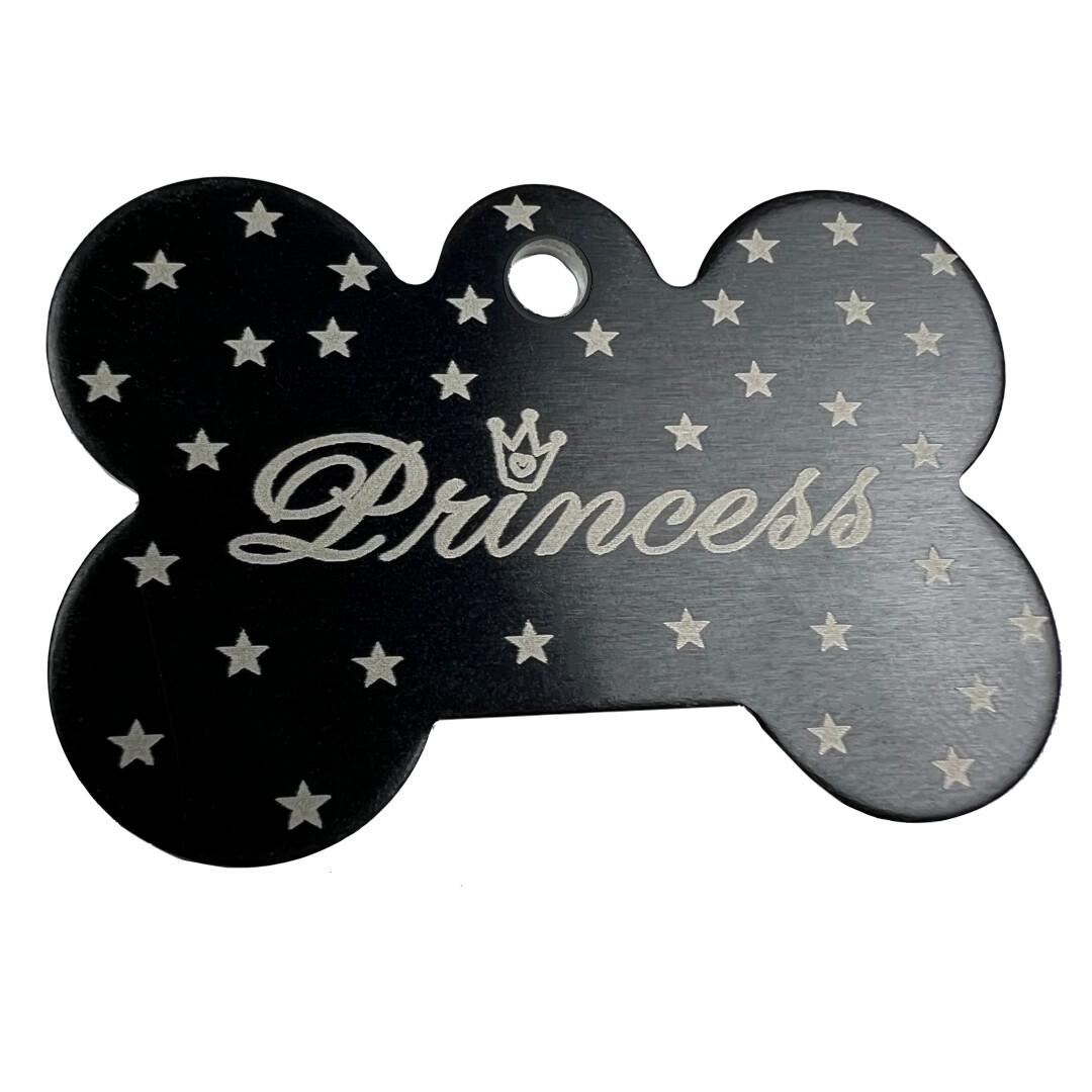 Custom Engraved Dog Tags Personalized Dog Collar Pet Tags Engraved Bone PRINCESS