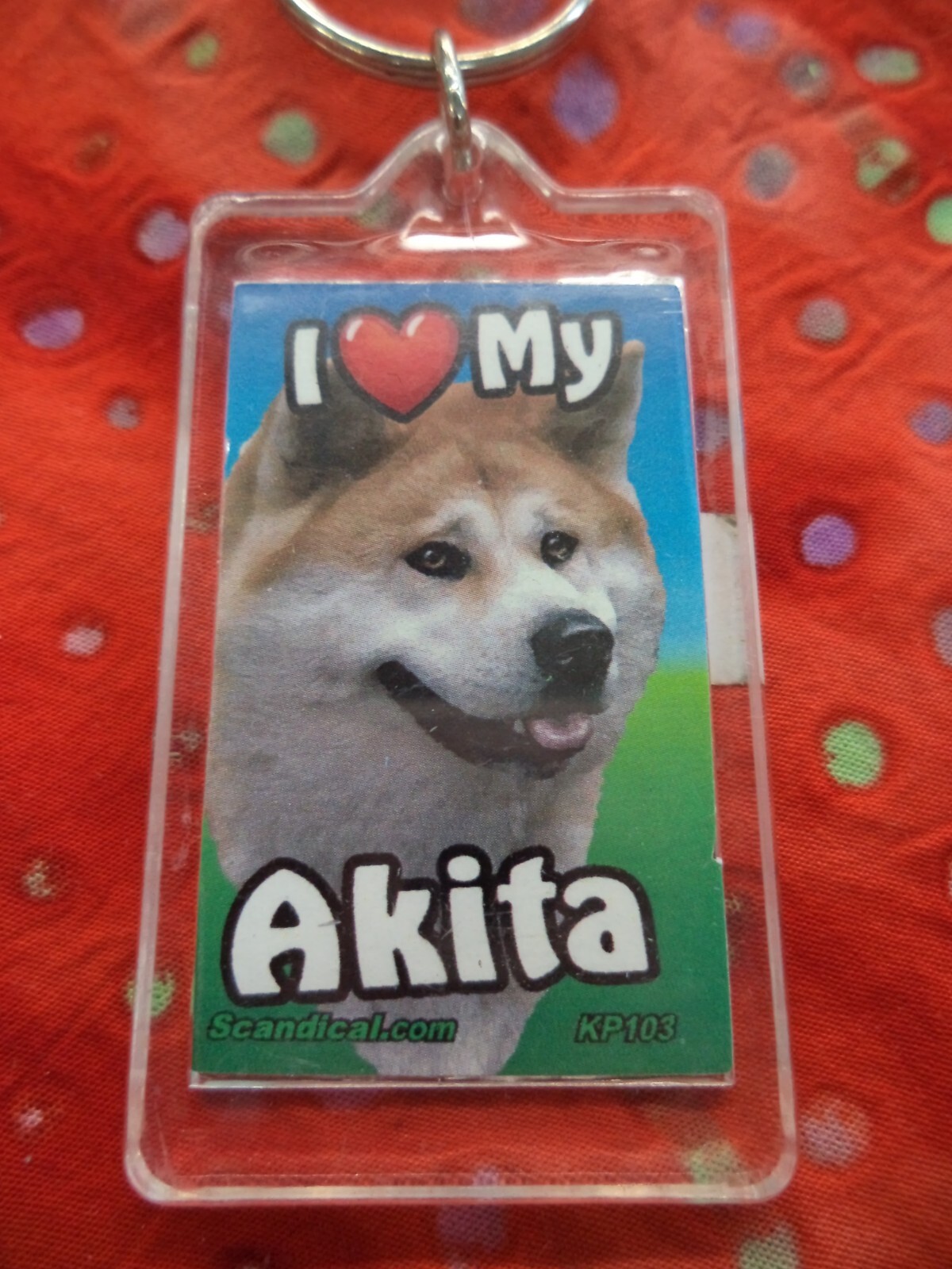 SCANDIAL PET KEY CHAINS – DOUBLE SIDED – I LOVE MY __DOG__ YOU PICK BREED! #4
