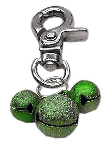 Mirage Pet Products Lobster Claw Bell Charm for Pets, Emerald Green
