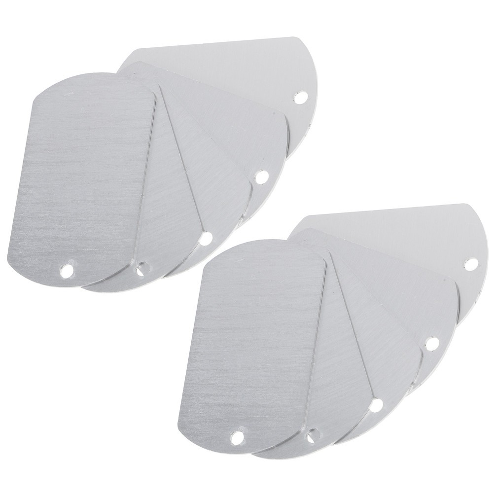20Pcs Reusable Aluminum Pet Id Tags Blank Dog Tags Silver for Engraving