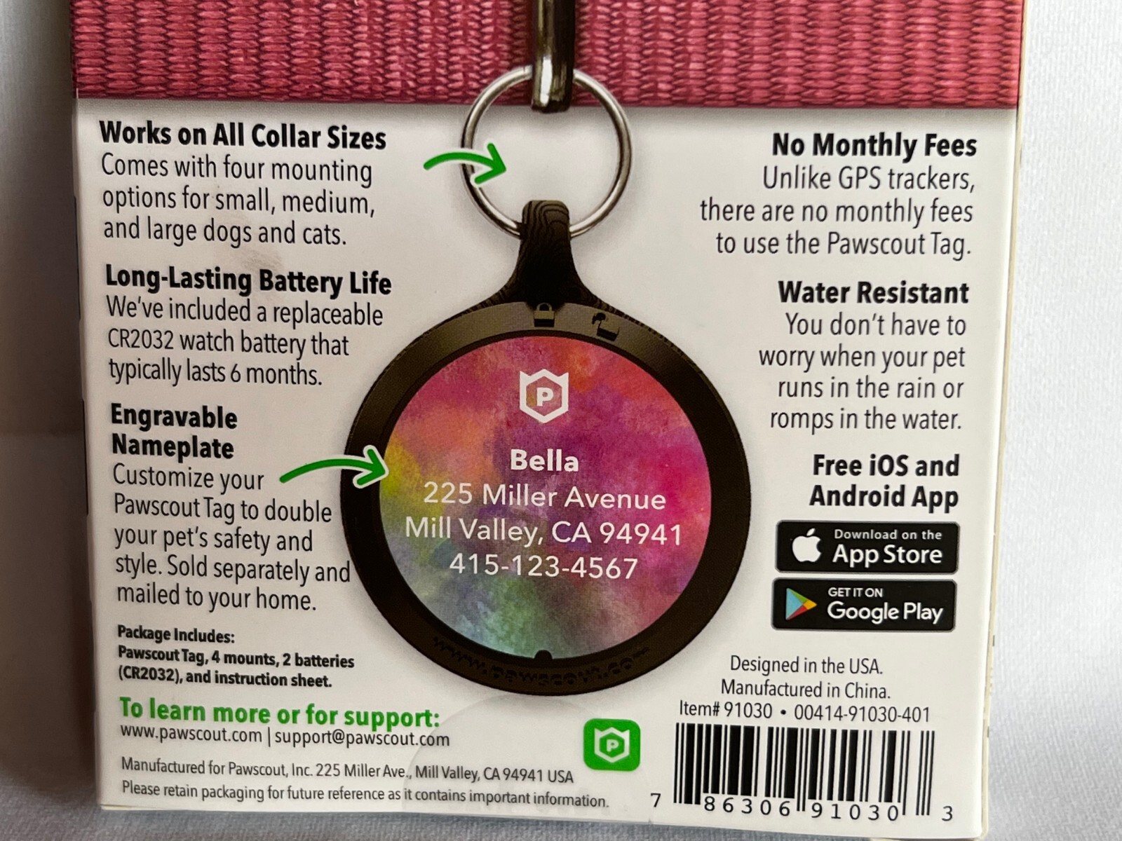 PAWSCOUT The Smarter Pet Tag Community Pet Finder Virtual Pet Leash BRAND NEW