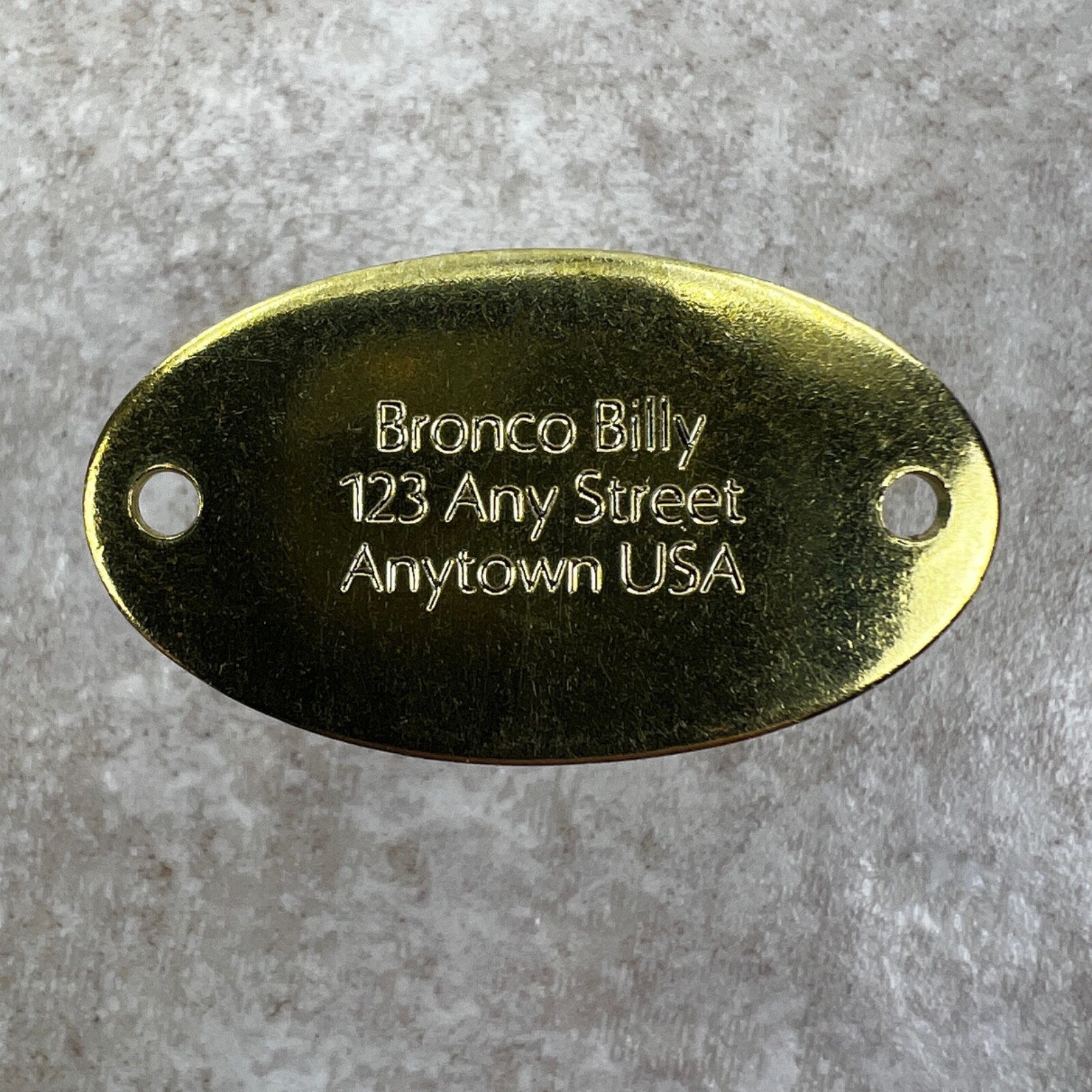Custom Engraved Tags Personalized NAME PLATE Tags ID Tag BRASS RUSTIC OVAL MINI
