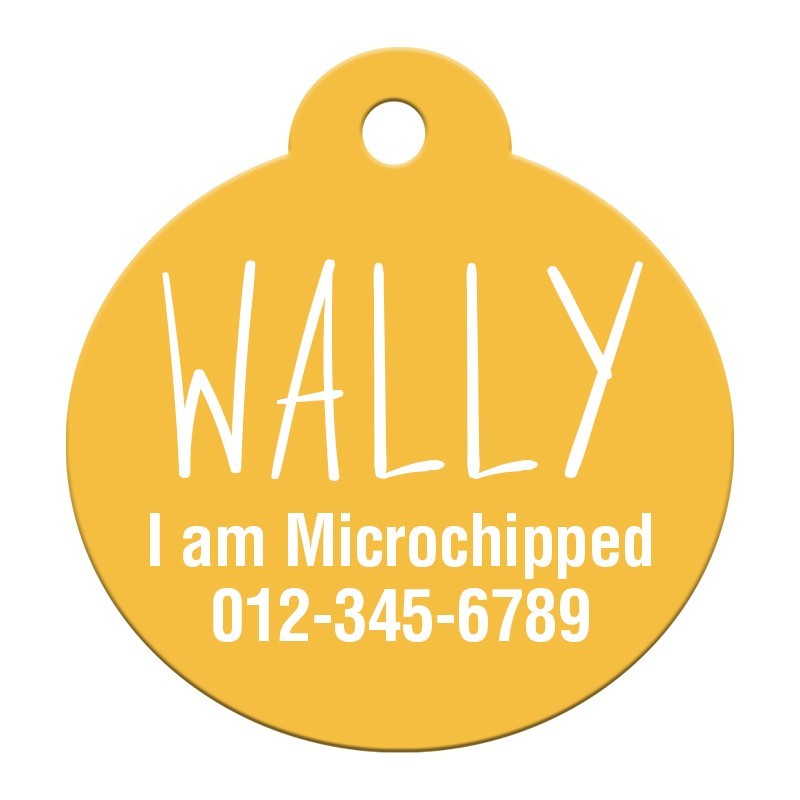 Custom Round Aluminum Pet ID Tag Engraved Placa Perro Gato 10 Colors 2 Sizes USA