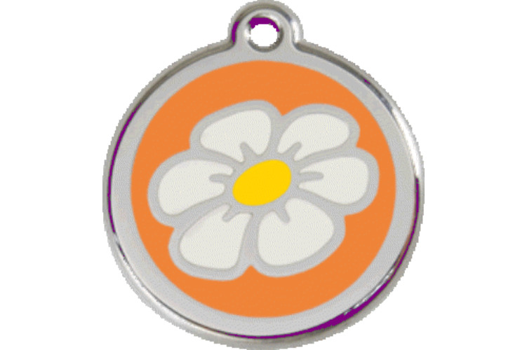 Red Dingo Dog Cat ID Pet Tag Engraved Free Shipping Life Guar Made USA Daisy