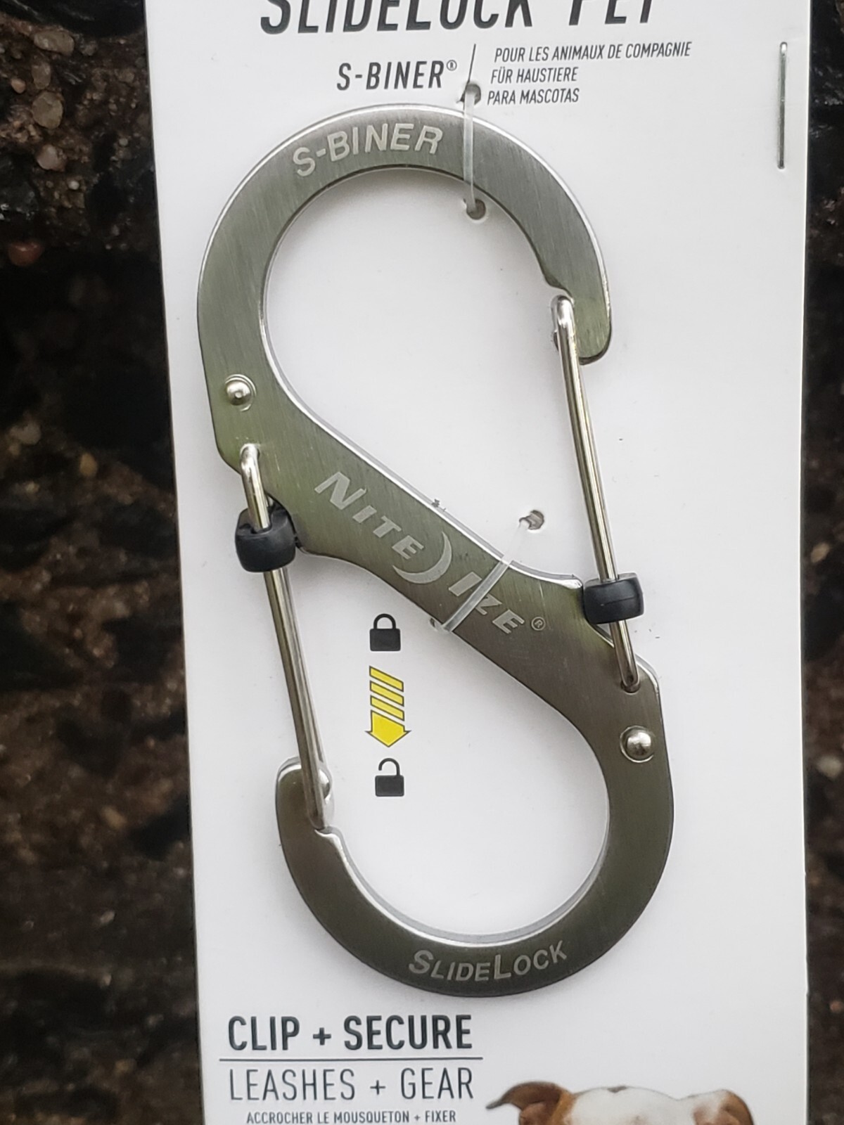 NEW Nite Ize SlideLock Pet S-Biner Animal Dog Strong 3.5″ Secure Your Pet