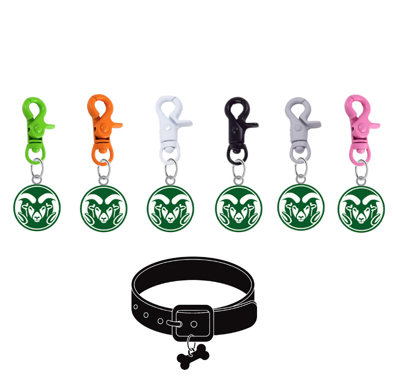 Colorado State Rams Pet Tag Collar Charm COLOR EDITION College Dog Cat