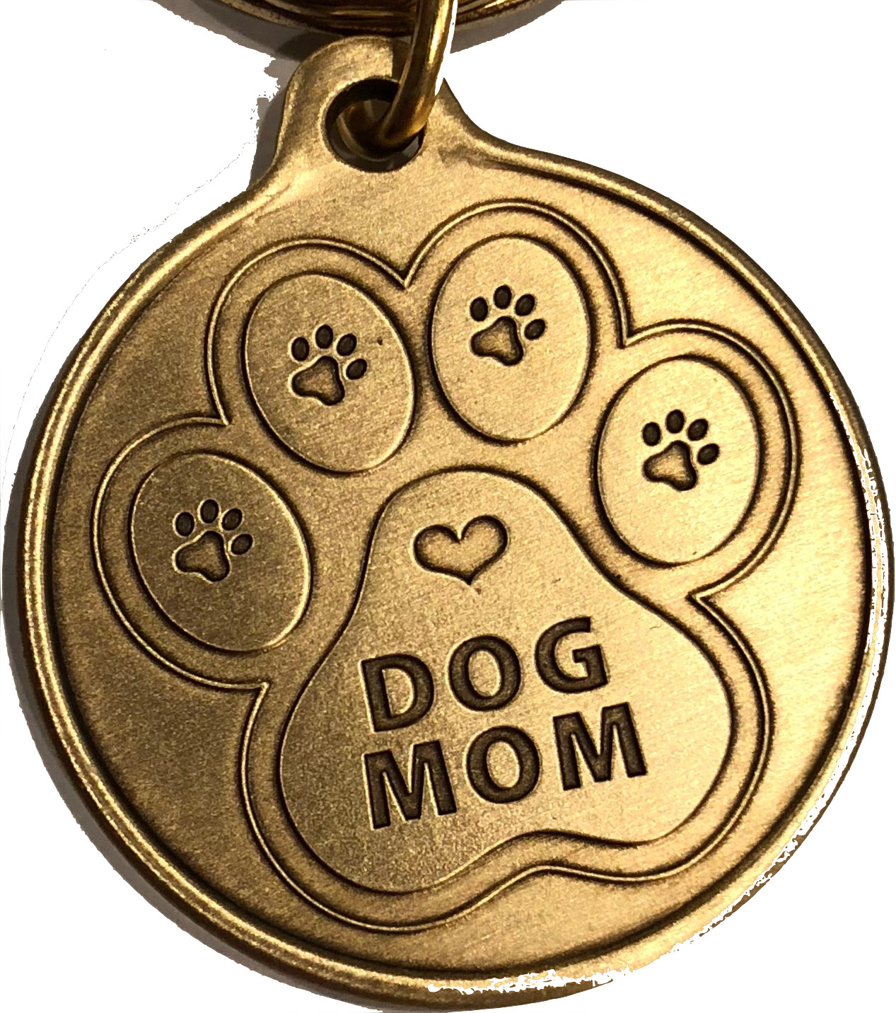 Engraved Dog Mom – A True Friend Dog Pet Keychain RecoveryChip Design