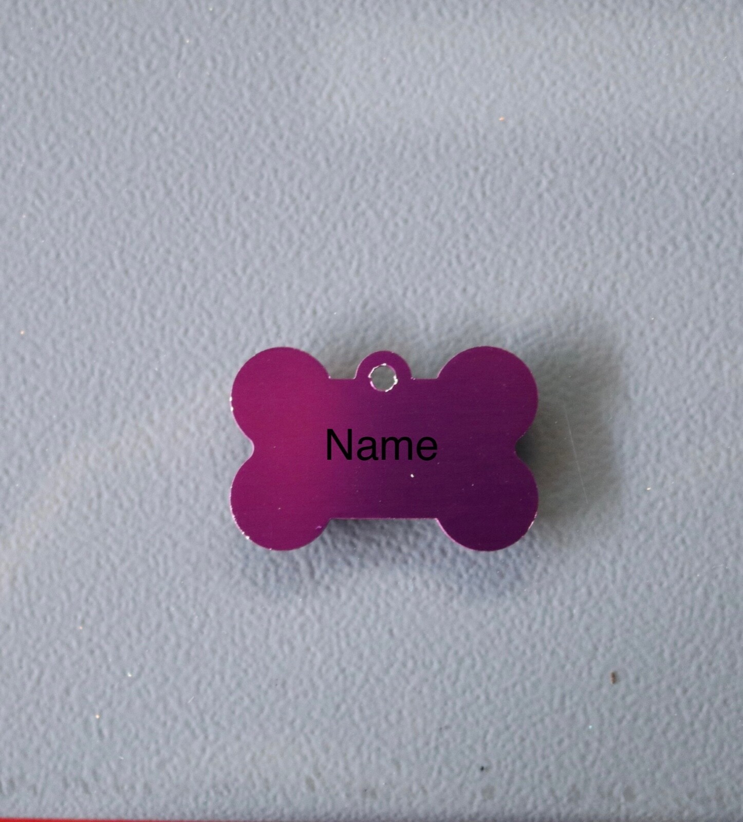 Laser Engraved Small Medium Bone Tag