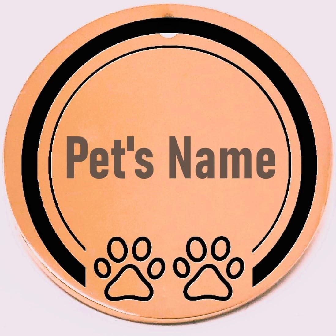 Custom 2 Paws Pet ID Tags for Dog or Cat Collar – Laser Etched Cute Name Tag