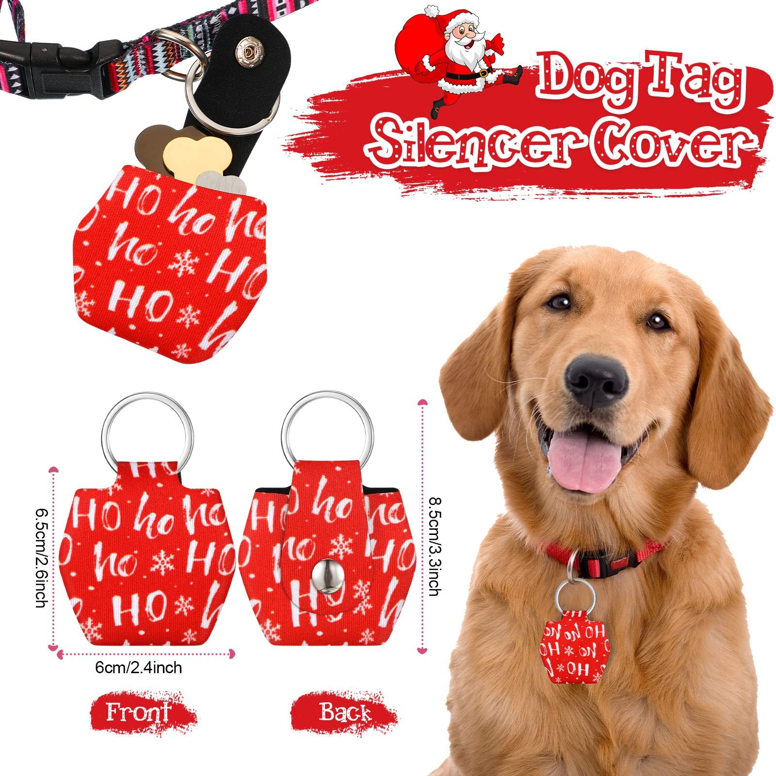 6 Pieces Dog Tag Silencer Dog Tag Cover Portable Pet ID Soundless Silencer Ba…