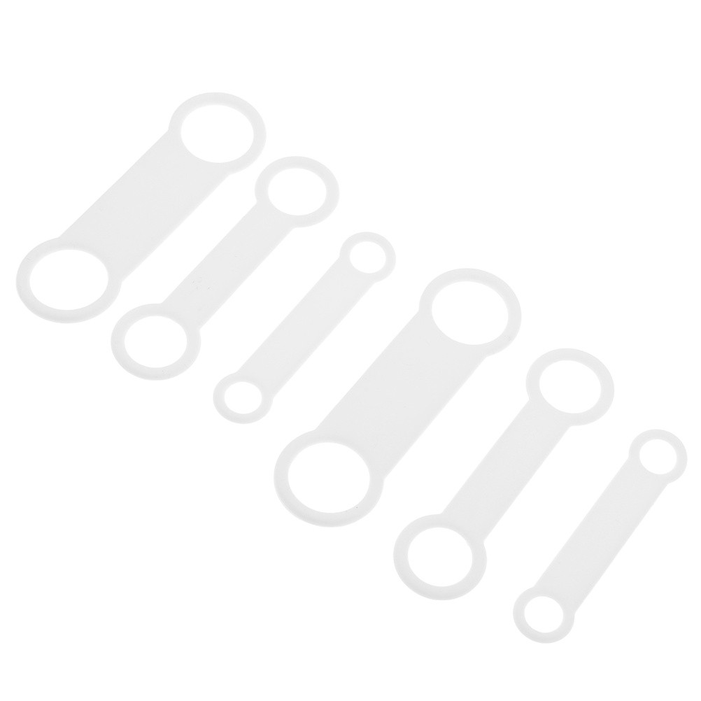 6 Pcs Pet Dog Tag Belt Holder for Collar Id Tags Dogs Blank Slide