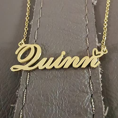 Custom Pendant Name Necklace Customized Personalized Plated Name Briana Gold