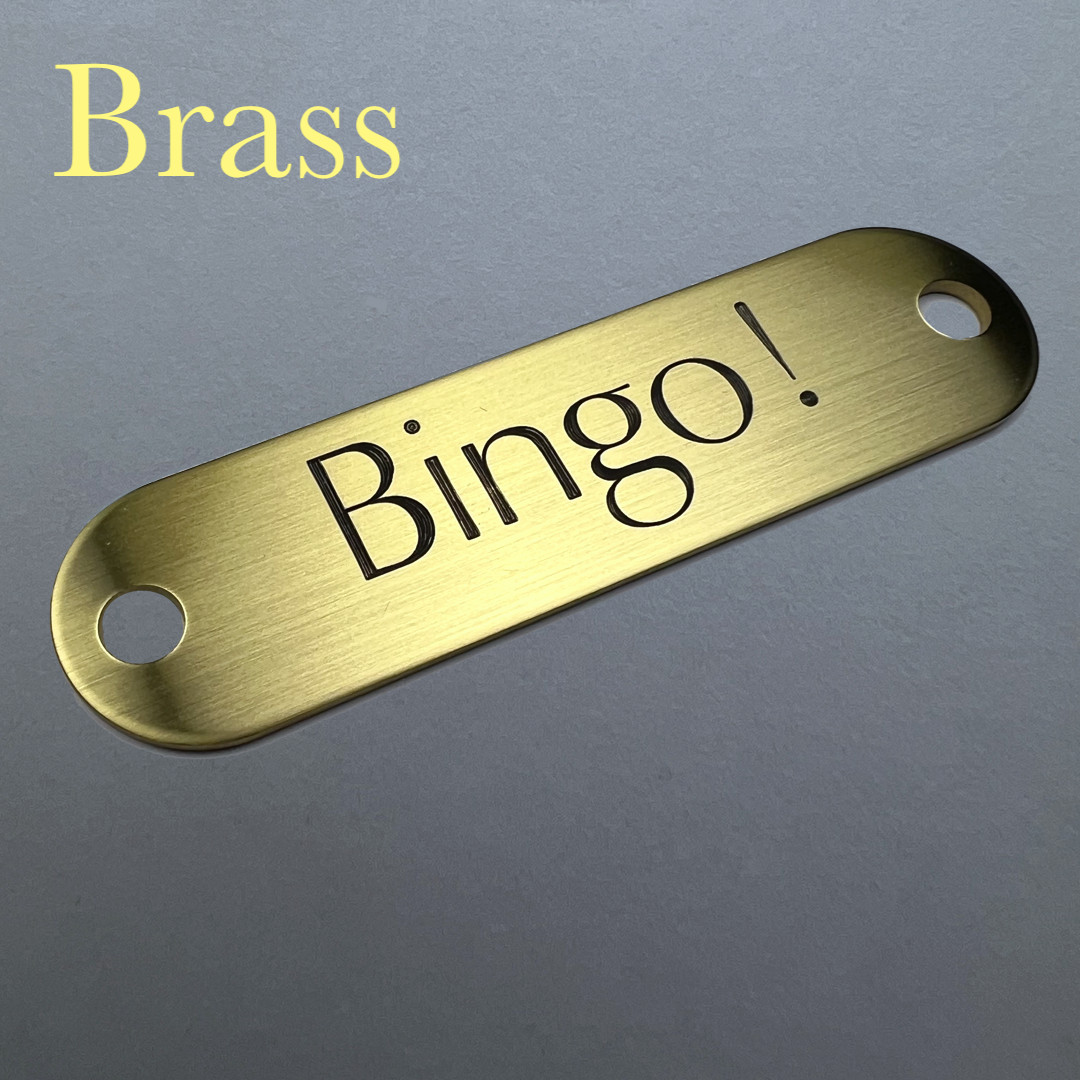 Custom Engraved NAME PLATE Engraved Dog Tags Personalized DOG COLLAR Tags BRASS