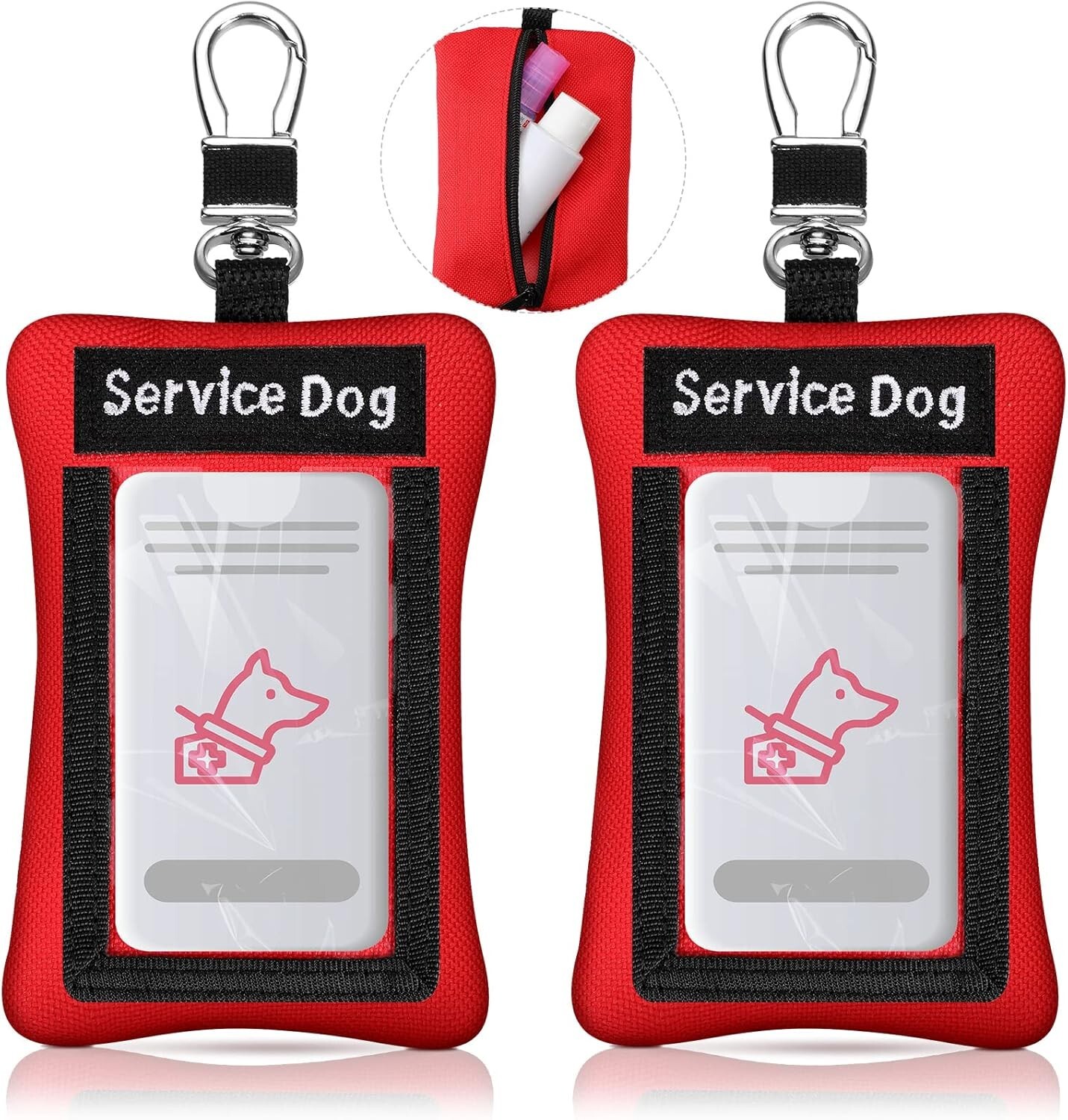 Lightweight Service Dog ID Holders – Convenient Clip-On Bags for Essentials